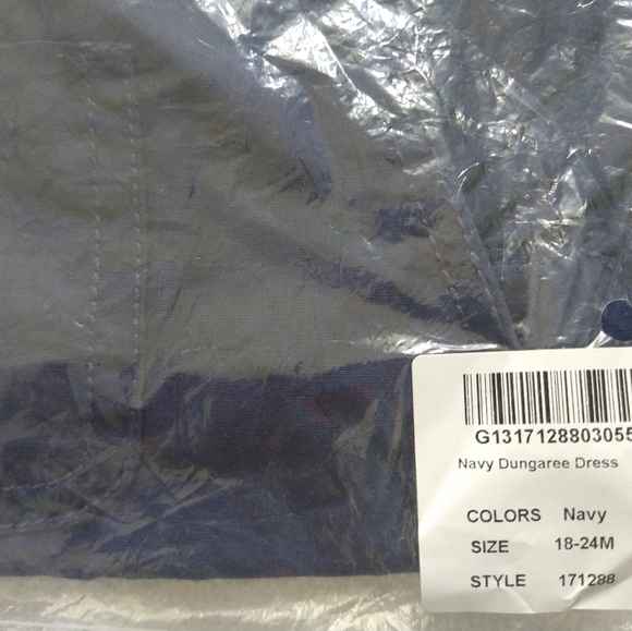 🇺🇲🇺🇲Navy Dungaree Dress - Infant - Picture 5 of 5